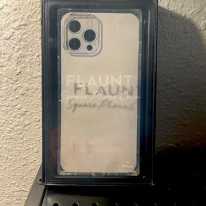 FLAUNT Clear Square Case for iPhone 12 Pro Max- opened but unused